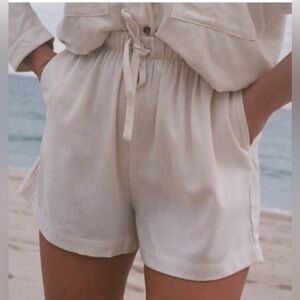 Na Nin Raw Silk Samantha Shorts Natural